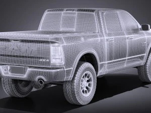 Dodge Ram 1500 Rebel 2015 vray 3D Model