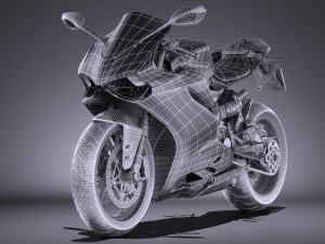 Ducati 1299 Panigale S 2016 vray Model 3D