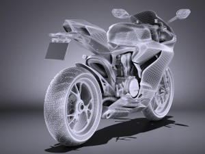 Ducati 1299 Panigale S 2016 vray Model 3D