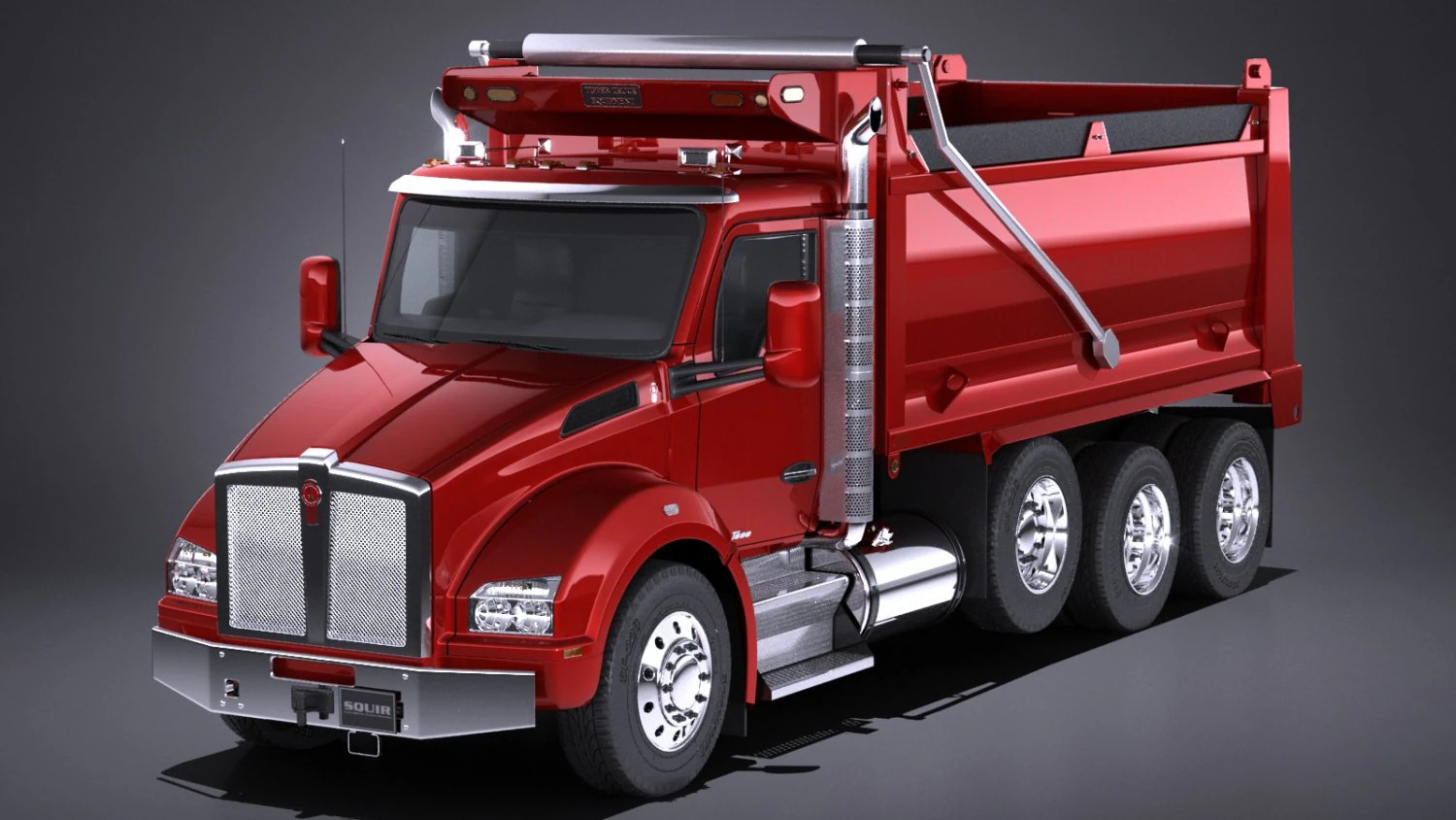 Kenworth T880 2017 Tipper Truck 3D Model .c4d .max .obj .3ds .fbx .stl .blend 