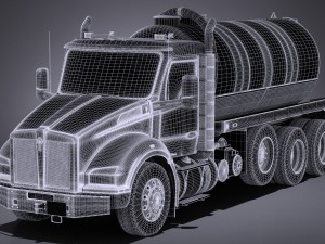 Kenworth T880 2017 Tank Truck 3D Модель
