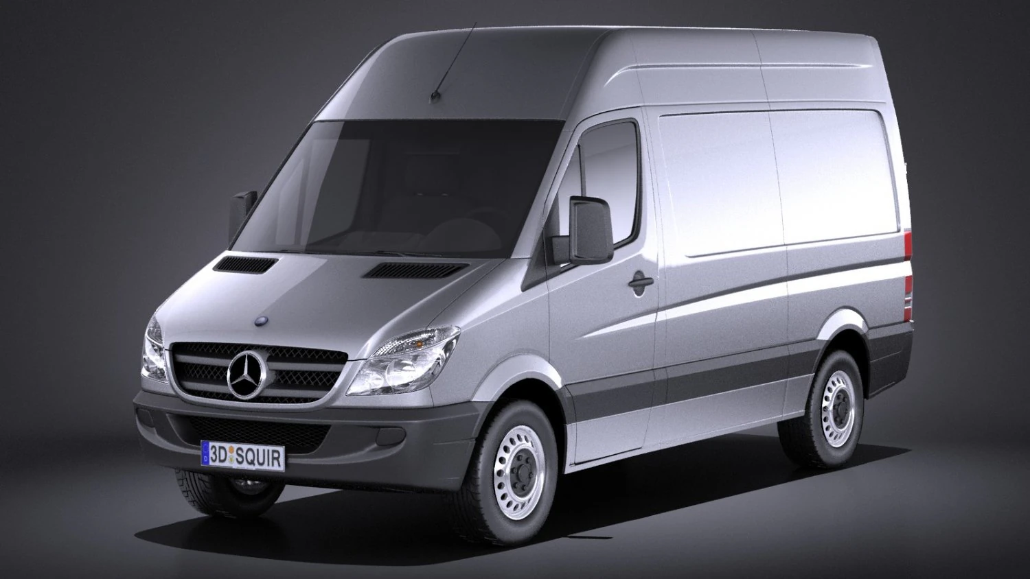 Mercedes-Benz Sprinter II Van Short High vray 3D Model .c4d .max .obj .3ds .fbx .stl .blend