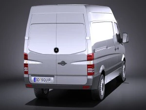 Mercedes-Benz Sprinter II Van Short High vray 3D Model