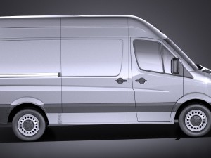 Mercedes-Benz Sprinter II Van Short High vray Modelo 3D
