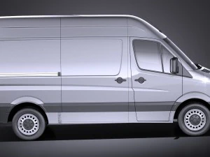 Mercedes-Benz Sprinter II Van Short High vray 3D Model
