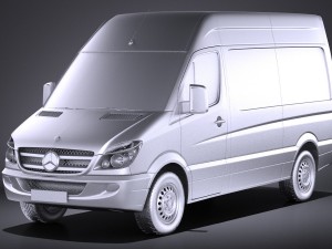 Mercedes-Benz Sprinter II Van Short High vray Modelo 3D