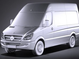 Mercedes-Benz Sprinter II Van Short High vray 3D Model