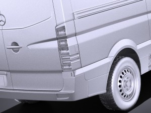 Mercedes-Benz Sprinter II Van Short High vray Modelo 3D