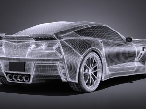 Chevrolet Corvette Grand Sport 2017 Modelo 3D