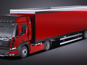 Generic Semi Truck Trailer 2016 Modèle 3D