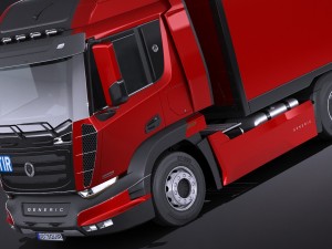 Generic Semi Truck Trailer 2016 3D 模型
