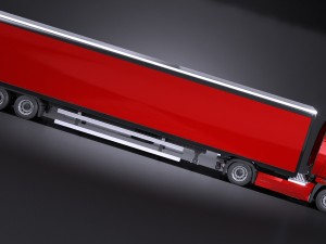 Generic Semi Truck Trailer 2016 3D 模型