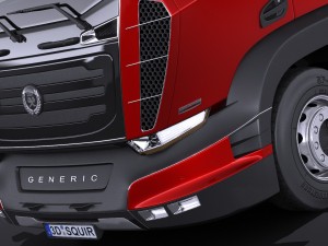 Generic Semi Truck Trailer 2016 3D 模型