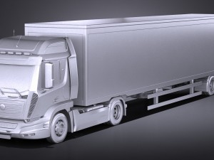 Generic Semi Truck Trailer 2016 3D 模型