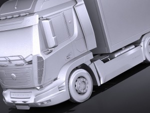 Generic Semi Truck Trailer 2016 3D 模型