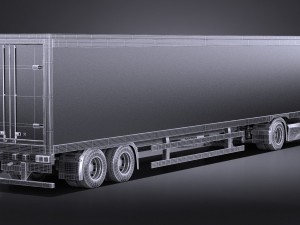 Generic Semi Truck Trailer 2016 3D 模型