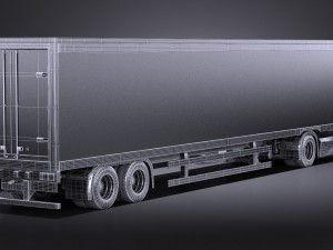Generic Semi Truck Trailer 2016 3D 模型