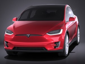 Tesla Model X 2017 Modelo 3D