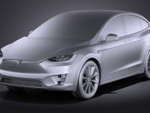Tesla Model X 2017 Modelo 3D