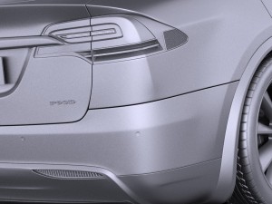 Tesla Model X 2017 Modelo 3D