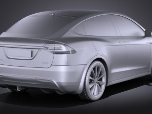 Tesla Model X 2017 Modelo 3D