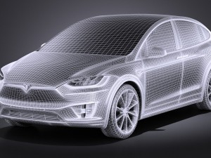 Tesla Model X 2017 Modelo 3D