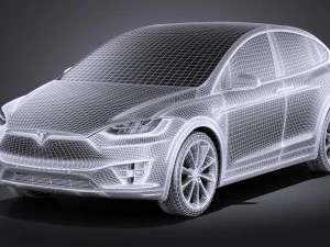 Tesla Model X 2017 3D Model