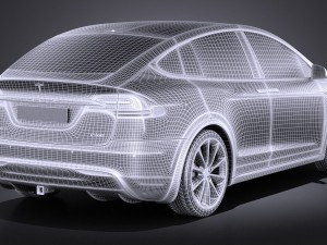 Tesla Model X 2017 Modelo 3D