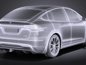 Tesla Model X 2017 3D Model