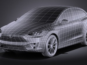 Tesla Model X 2017 Modelo 3D