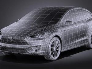 Tesla Model X 2017 3D Model