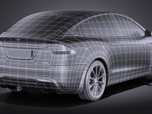 Tesla Model X 2017 Modelo 3D