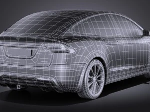 Tesla Model X 2017 3D Model