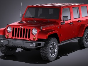 Jeep Wrangler Rubicon 2017 Model 3D