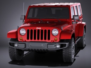 Jeep Wrangler Rubicon 2017 3D Model