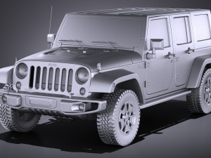Jeep Wrangler Rubicon 2017 3D Model