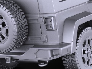 Jeep Wrangler Rubicon 2017 3D Model