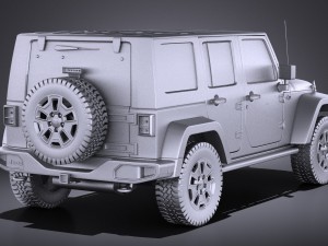 Jeep Wrangler Rubicon 2017 3D Model