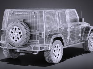 Jeep Wrangler Rubicon 2017 3D Model