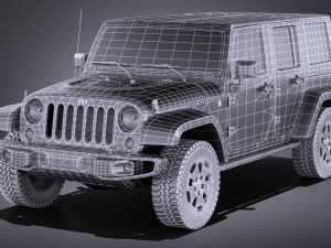 Jeep Wrangler Rubicon 2017 3D Model