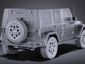 Jeep Wrangler Rubicon 2017 3D Model