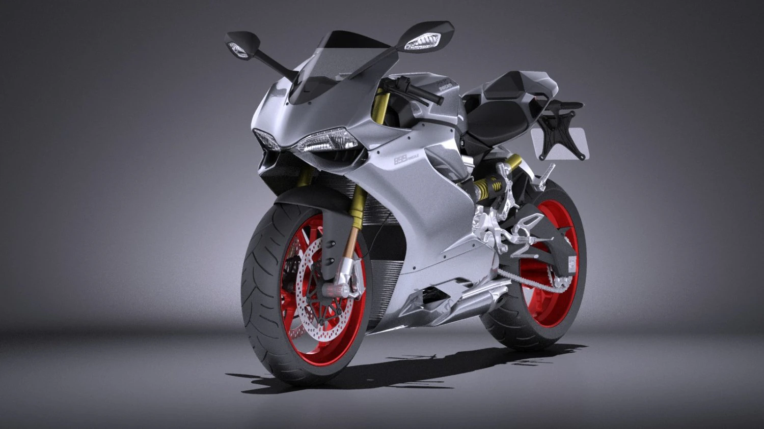 Ducati 899 Panigale 2015 vray 3D Model .c4d .max .obj .3ds .fbx .stl .blend 