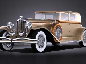 Duesenberg j 232 1930 Sedan vray Model 3D