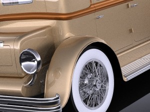 Duesenberg j 232 1930 Sedan vray 3D Model