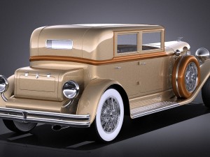Duesenberg j 232 1930 Sedan vray 3D Model