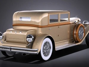 Duesenberg j 232 1930 Sedan vray 3D Model
