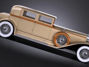 Duesenberg j 232 1930 Sedan vray 3D Model