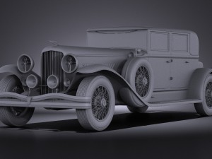 Duesenberg j 232 1930 Sedan vray 3D Model