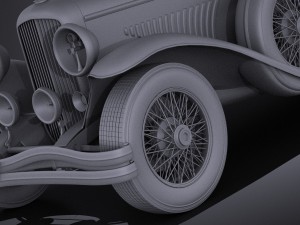 Duesenberg j 232 1930 Sedan vray 3D Model