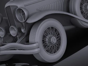 Duesenberg j 232 1930 Sedan vray 3D Model
